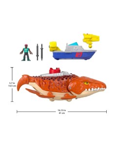 IMAGINEXT JURASSIC WORLD MOSASAURO MATTEL JFR23 SUONI E MOVIMENTI