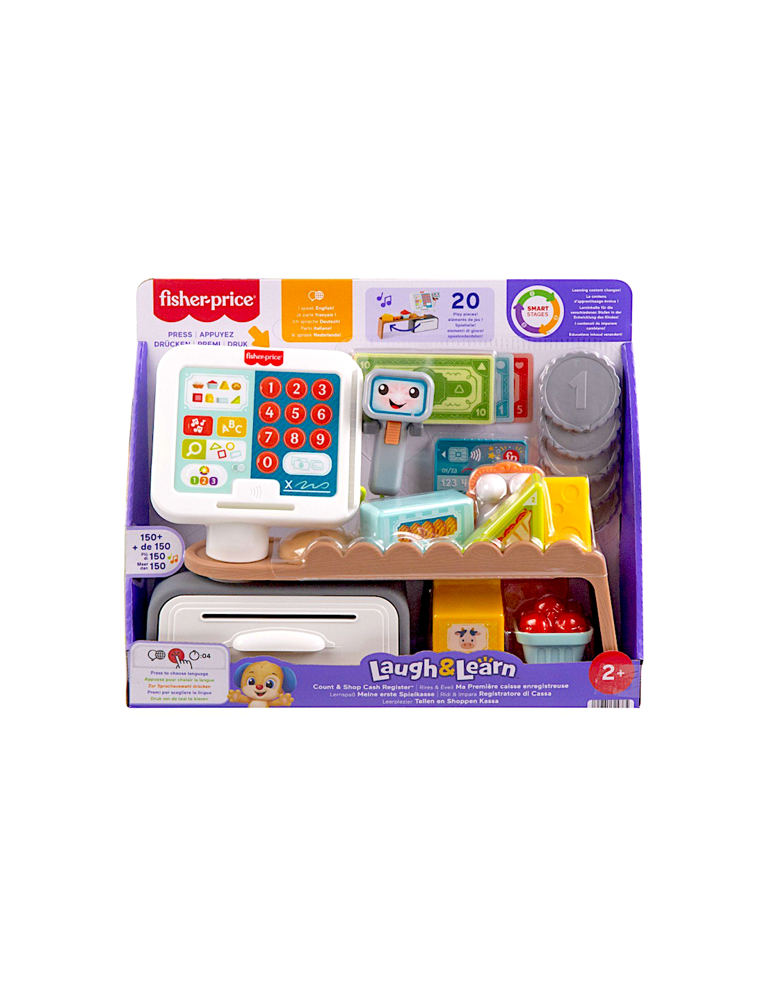 REGISTRATORE DI CASSA, EDUCATIVO, INTERATTIVO, OLTRE 150 SUONI E FRASI, 20 ACCESSORI, BAMBINI 2+ ANNI MATTEL FP JGX00