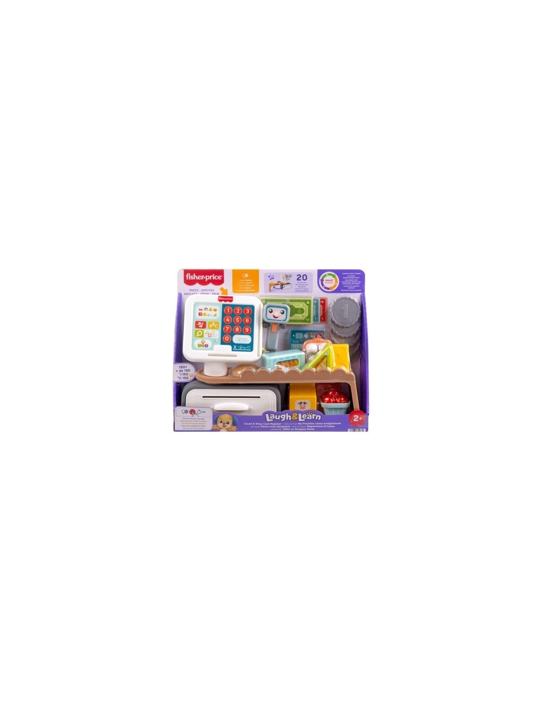 REGISTRATORE DI CASSA, EDUCATIVO, INTERATTIVO, OLTRE 150 SUONI E FRASI, 20 ACCESSORI, BAMBINI 2+ ANNI MATTEL FP JGX00