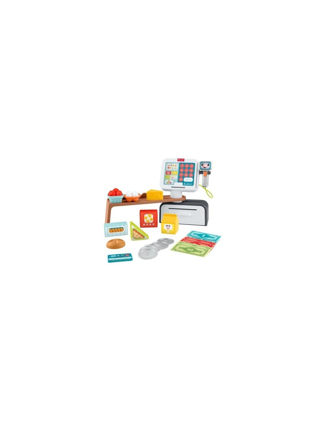 REGISTRATORE DI CASSA, EDUCATIVO, INTERATTIVO, OLTRE 150 SUONI E FRASI, 20 ACCESSORI, BAMBINI 2+ ANNI MATTEL FP JGX00