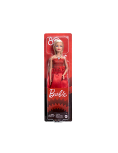 BARBIE  80° ANNIVERSARIO BAMBOLA BASE ABITO ROSSO MATTEL JGD25
