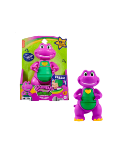 BARNEY, MANI A CUORE, LUCI E SUONI, 14CM, IL MONDO DI BARNEY, GIOCATTOLO EDUCATIVO, BAMBINI 1+ ANNO, MATTEL JFF05