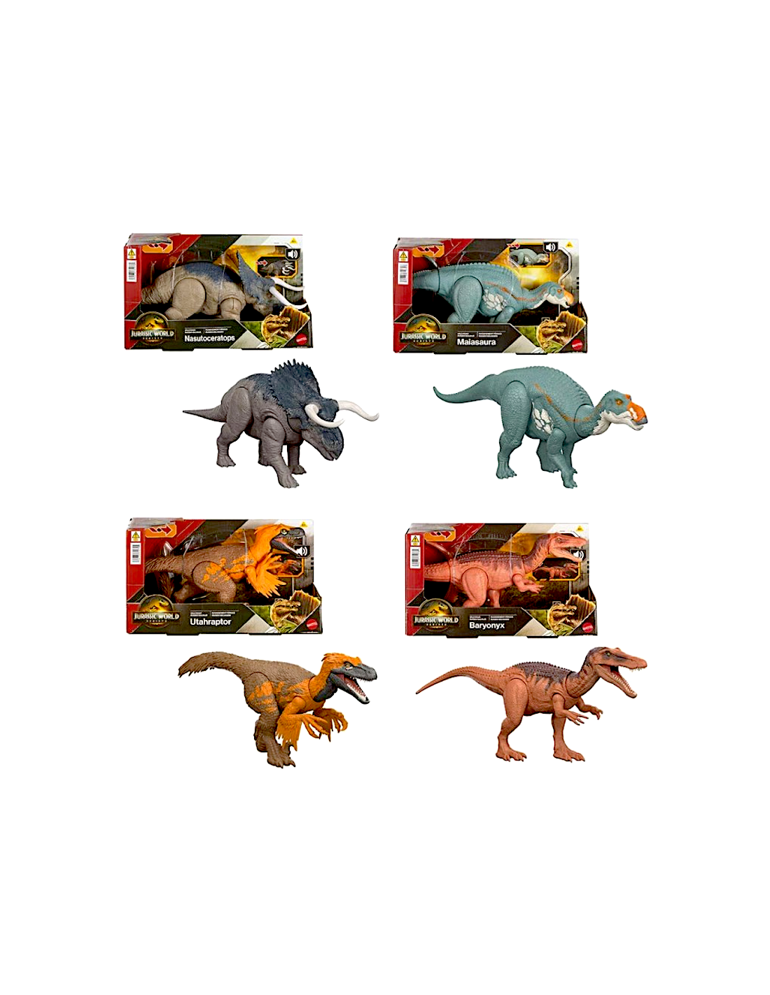 JURASSIC WORLD JGB87 RUGGITO SELVAGGIO ASSORTITO, GIOCATTOLO CON SUONI