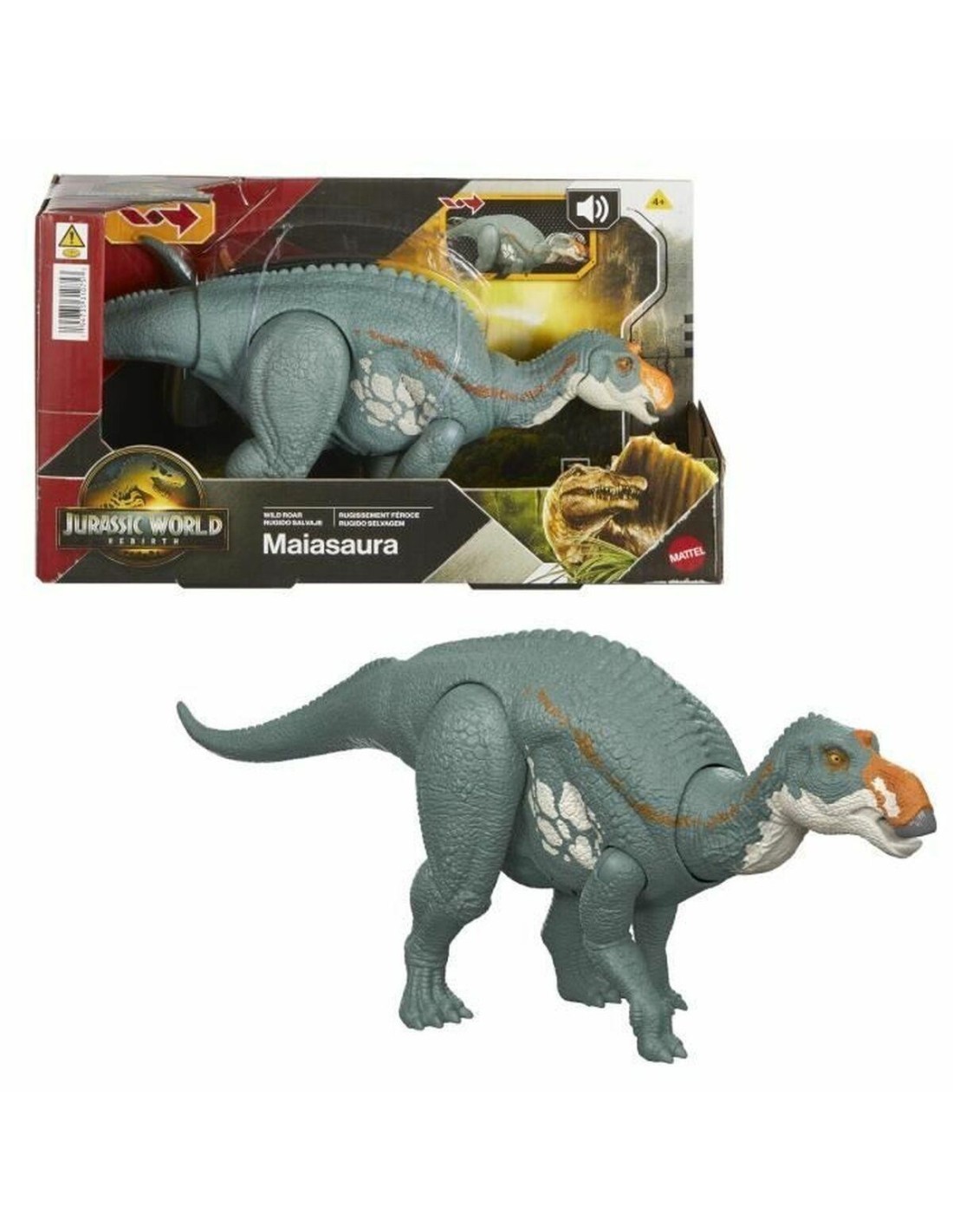 JURASSIC WORLD JGB87 RUGGITO SELVAGGIO ASSORTITO, GIOCATTOLO CON SUONI
