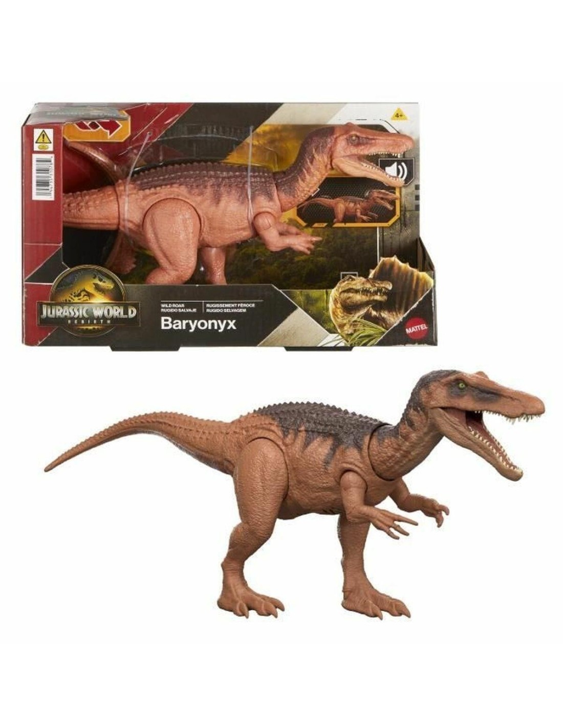 JURASSIC WORLD JGB87 RUGGITO SELVAGGIO ASSORTITO, GIOCATTOLO CON SUONI