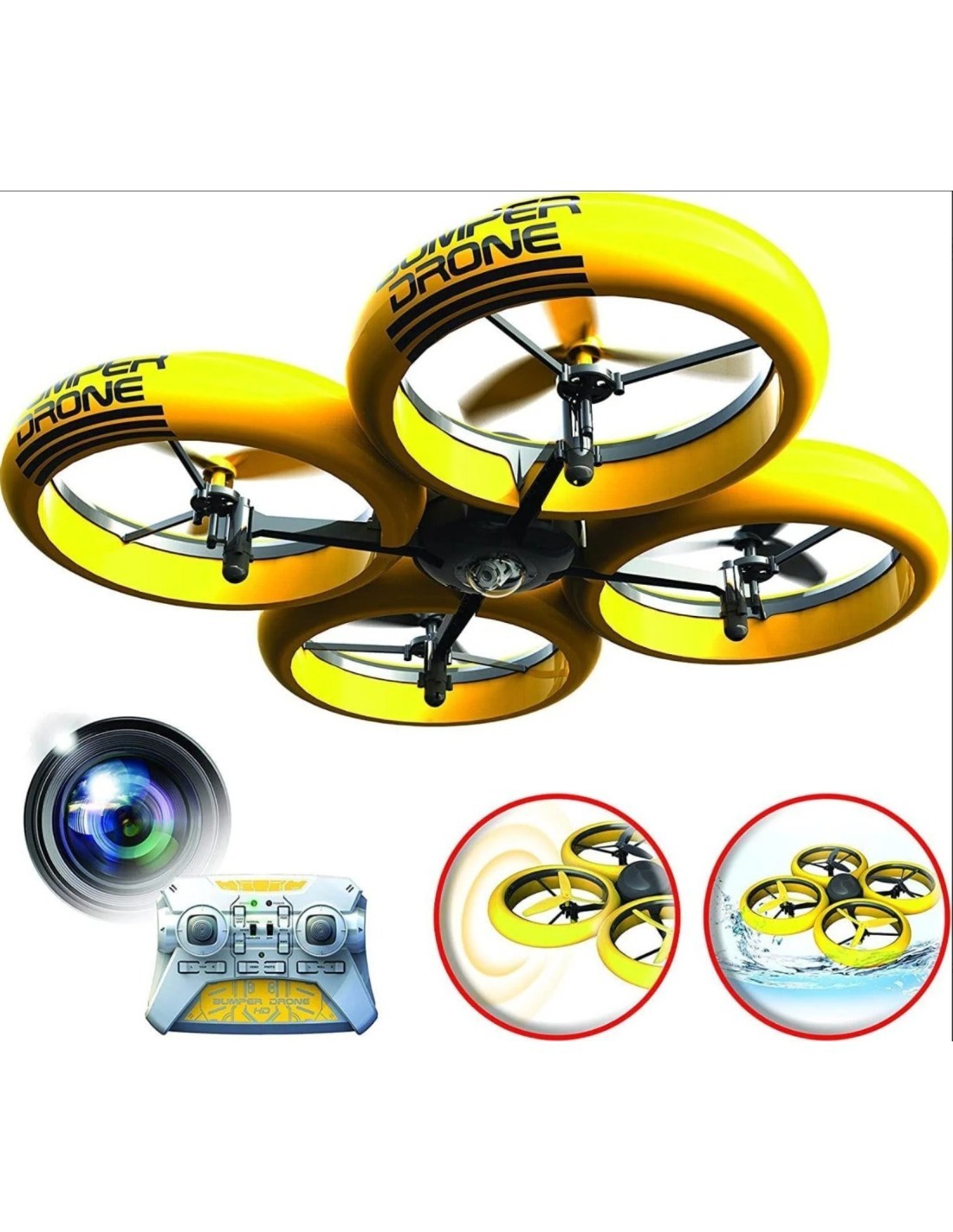 Drone Rocco Giocattoli “Bumper Vision” 2,4 GHz – Resistente con Telecamera e Protezione Antiurto