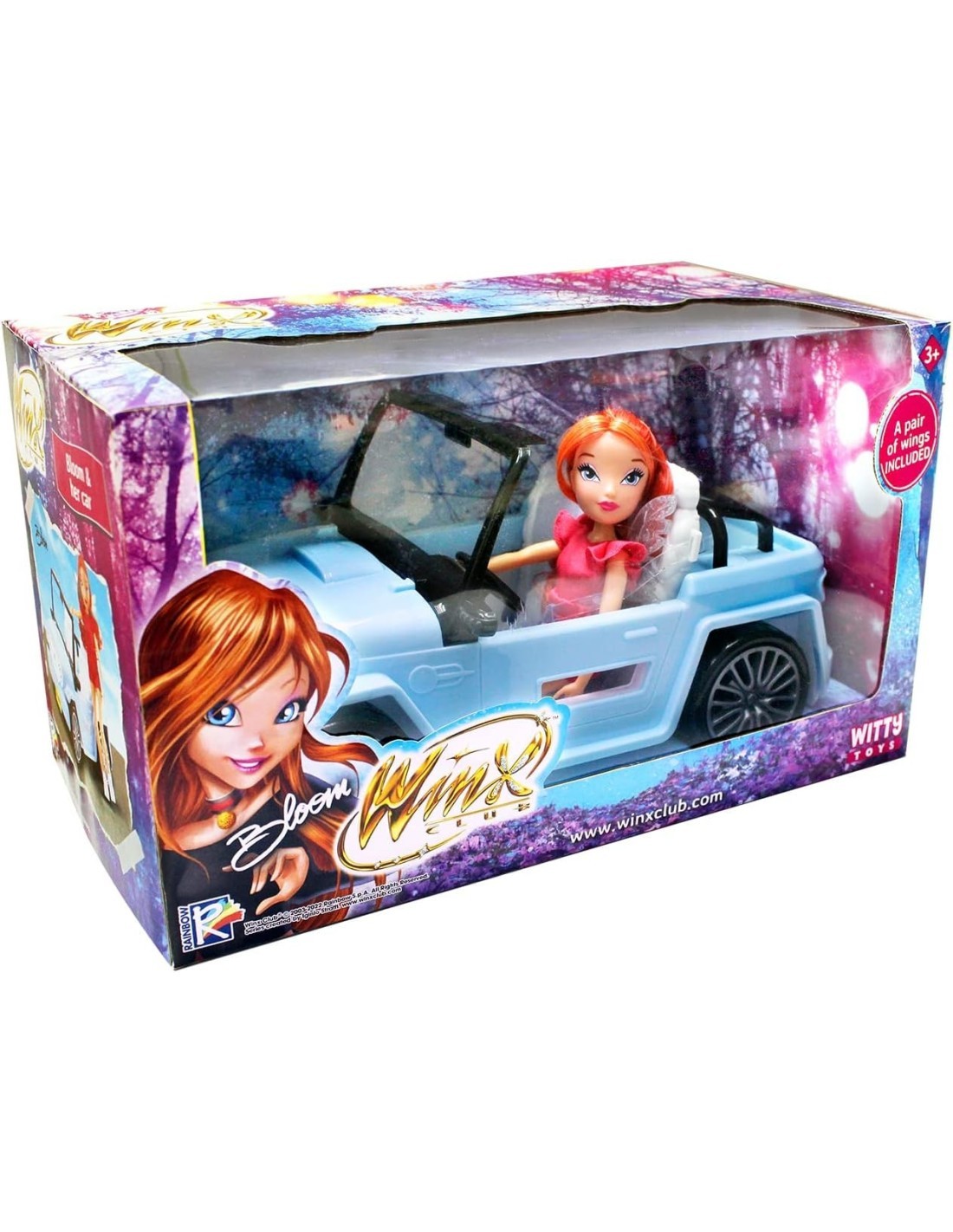Winx Bloom Jeep – Bambola con Veicolo a Ruote Libere