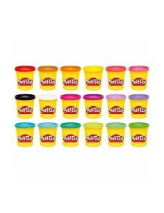 PLAY-DOH, SET 18 COLORI, VASETTI GRANDI 84 G, PASTA MODELLABILE BAMBINI, COLORI ASSORTITI