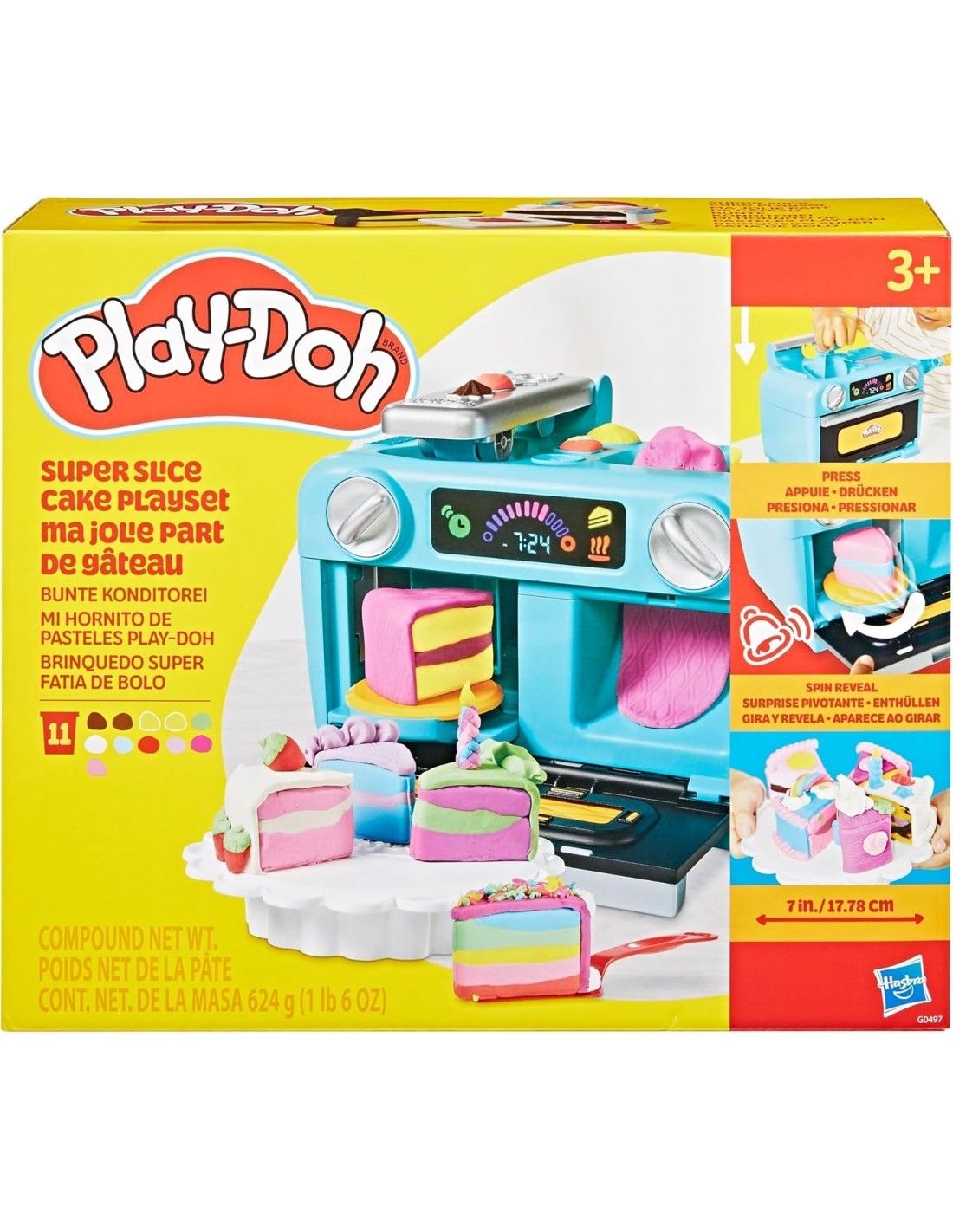 PLAY DOH PLAYSET TORTE 11 VASETTI GIOCATTOLO HASBRO G0497