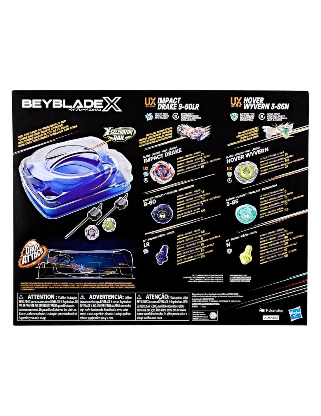 BEYBLADE X  DROP ATTACK BATTLE SET HASBRO G0842