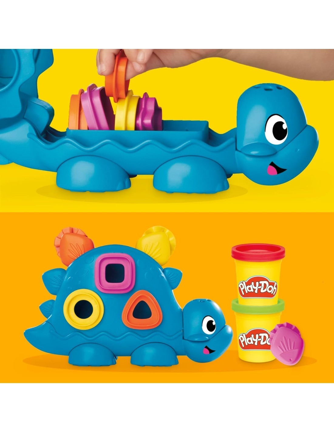 PLAY DOH DINOSAURO FORME E COLORI 6 VASETTI GIOCATTOLO HASBRO G0491