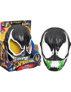 SPIDERMAN VENOM MASCHERA ELETTRONICA HASBRO G1828 SI ILLUMINA AL BUIO, GIOCATTOLO SUPEREROI BAMBINI