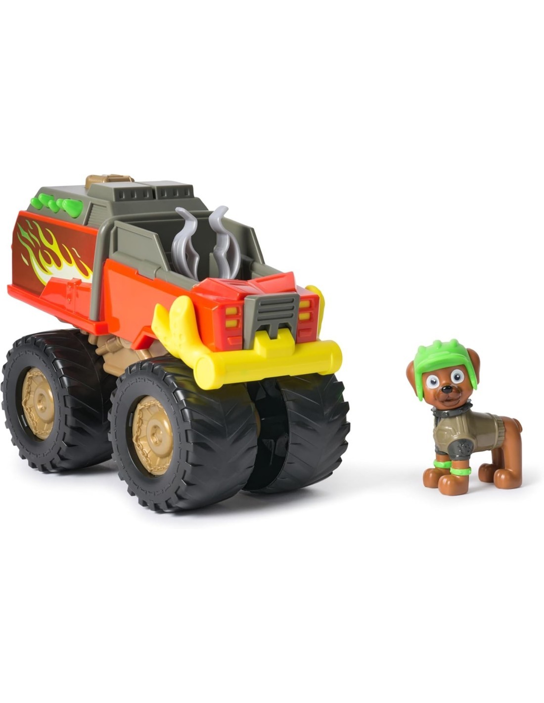PAW PATROL, RESCUE WHEELS MONSTER TRUCK DI BOOMER, CON GANCIO RETRATTILE, FIGURA INCLUSA,  3+ ANNI