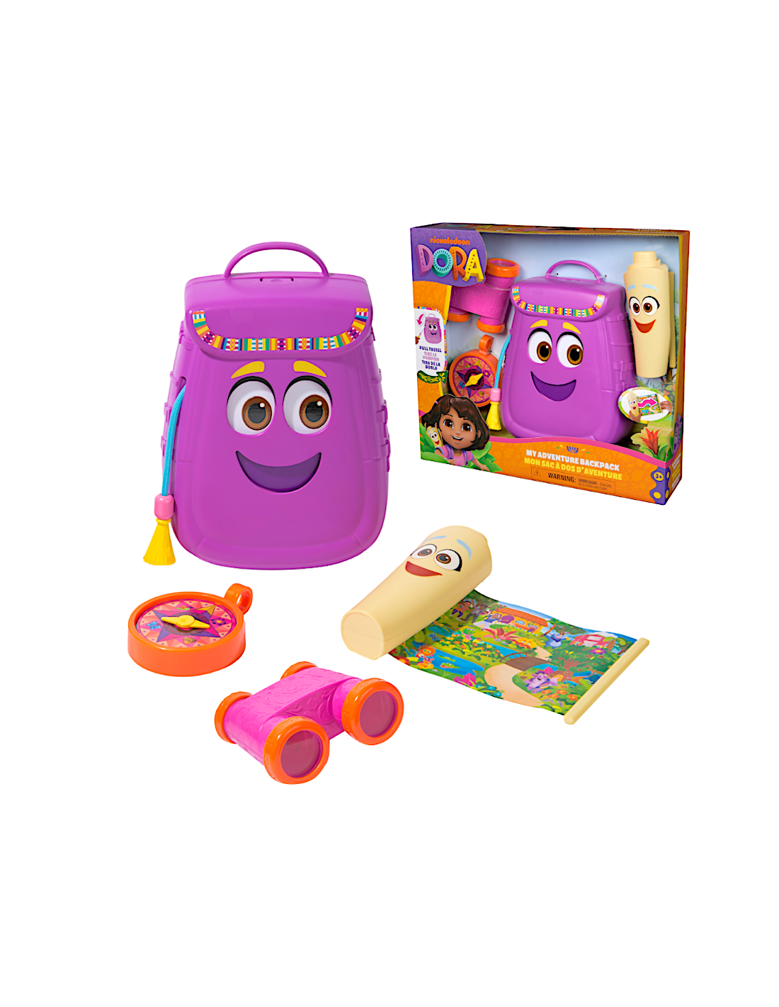DORA 6071799 ZAINETTO AVVENTURA, BINOCOLO, MAPPA E BUSSOLA. GIOCO BIMBI + 3 ANNI