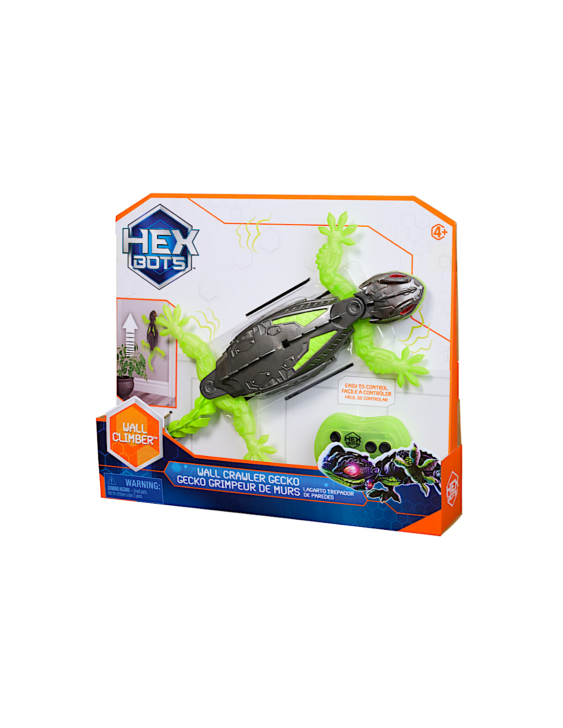 HEXBOTS 6070281 GECO RADIOCOMANDATO, OCCHI LED, 8 METRI RAGGIO AZIONE, + 4 ANNI