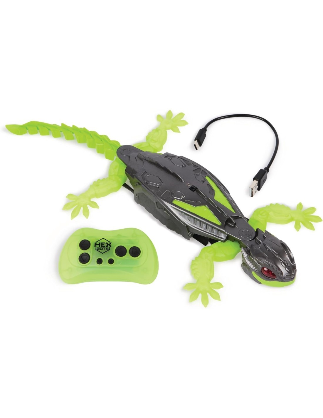 HEXBOTS 6070281 GECO RADIOCOMANDATO, OCCHI LED, 8 METRI RAGGIO AZIONE, + 4 ANNI