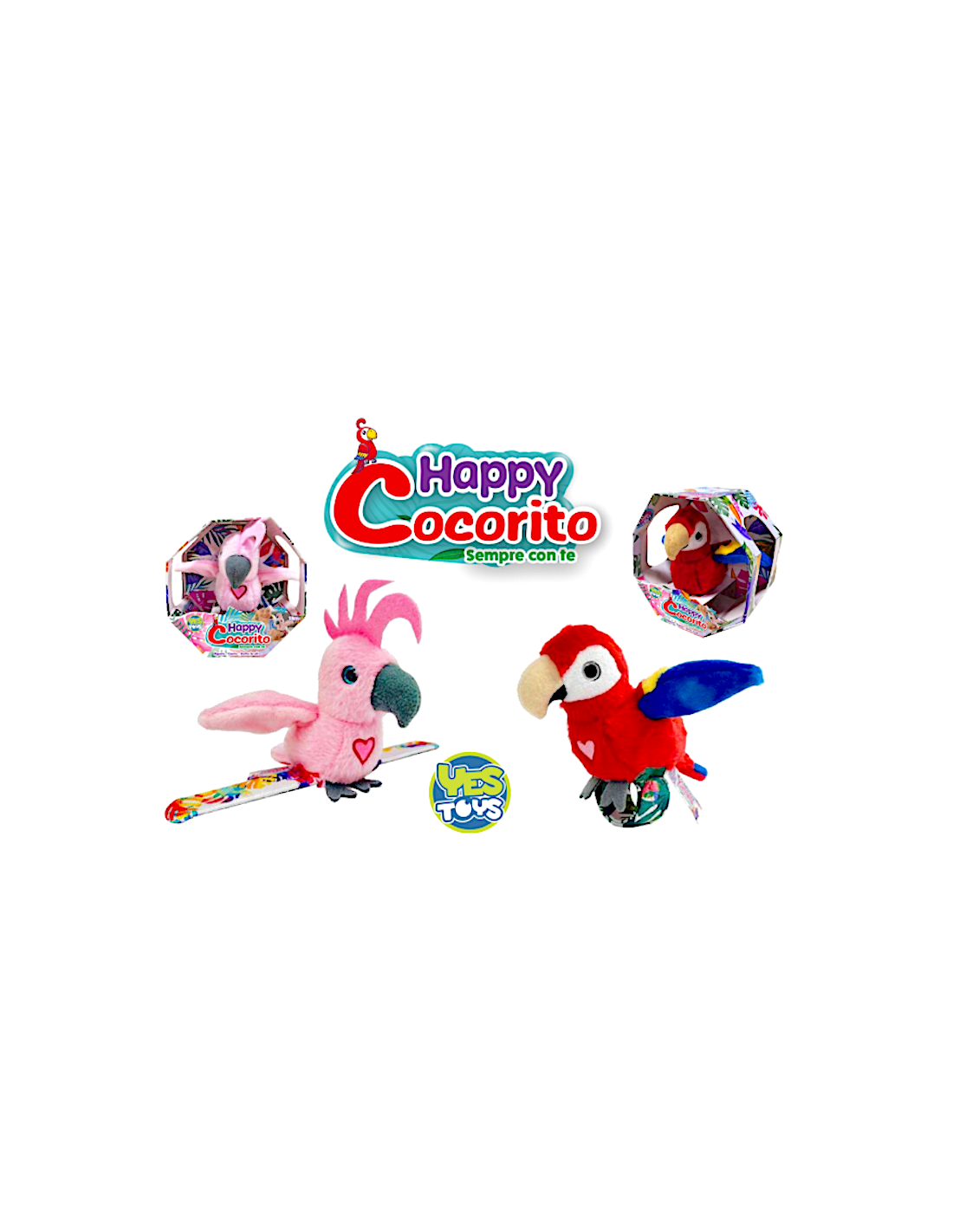 HAPPY COCORITO YES52499 PAPPAGALLO SEMPRE CON TE, GIOCO INTERATTIVO PER BAMBINI + 3 ANNI