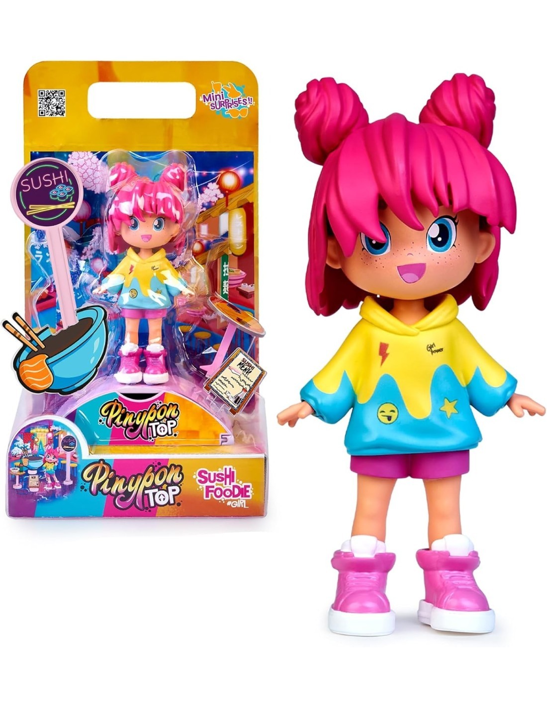 Pinypon Top Foodie Girl Famosa – Bambola Assortita a Tema Foodie