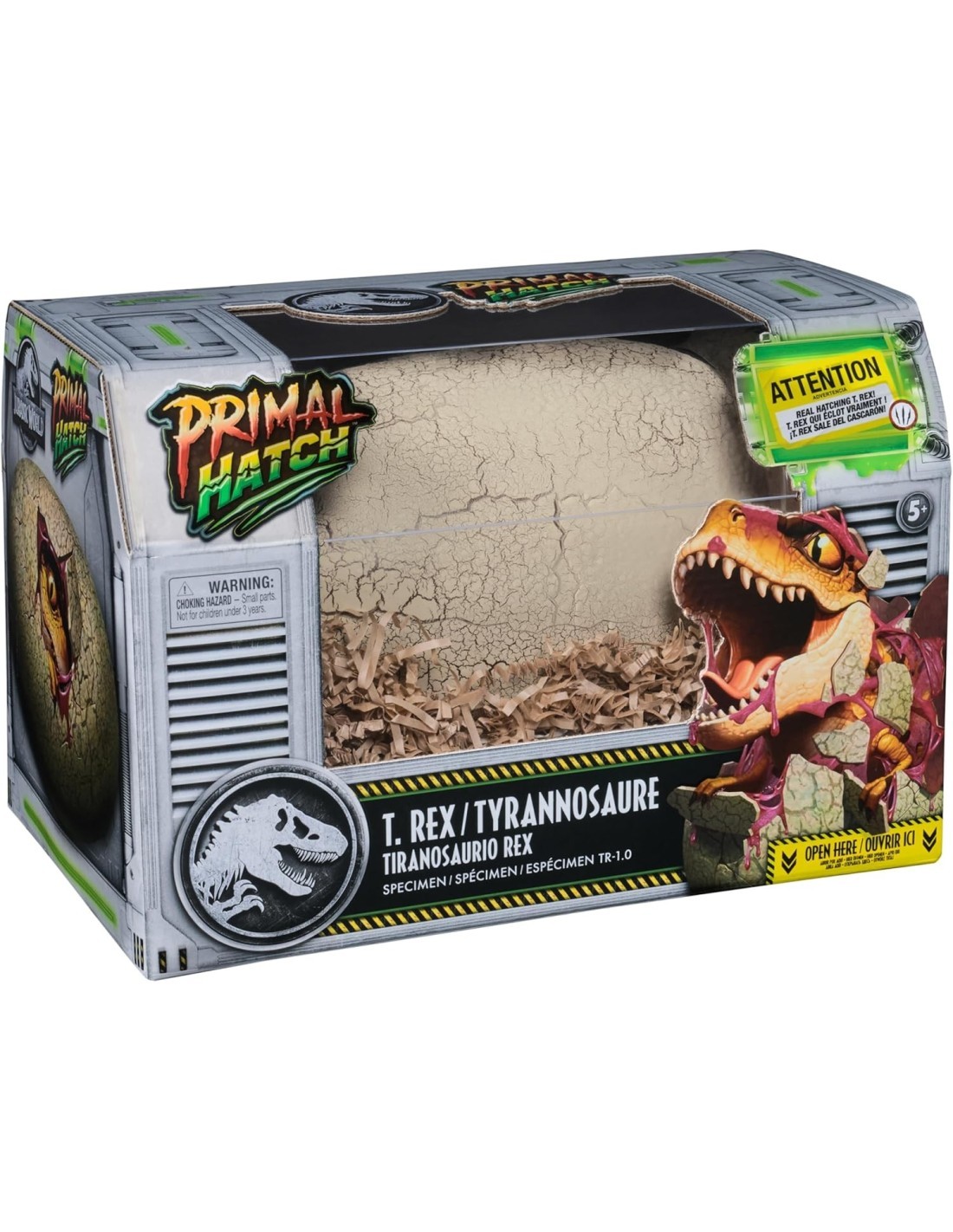 Jurassic World Primal Hatch Uovo di T-Rex Interattivo – Spin Master