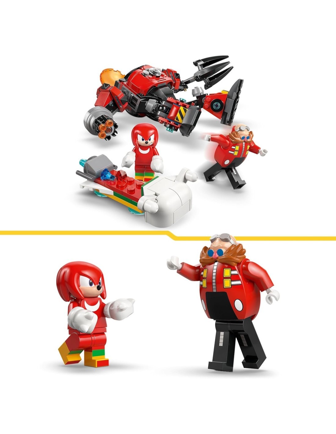 LEGO 77005 Sonic – Knuckles vs. il Mech Egg Crusher del Dr. Eggman