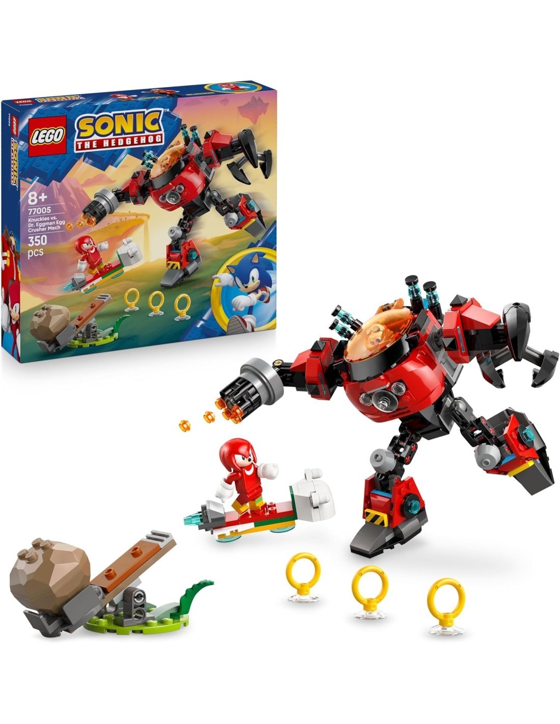 LEGO 77005 Sonic – Knuckles vs. il Mech Egg Crusher del Dr. Eggman