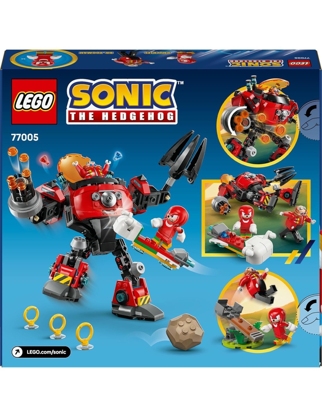 LEGO 77005 Sonic – Knuckles vs. il Mech Egg Crusher del Dr. Eggman