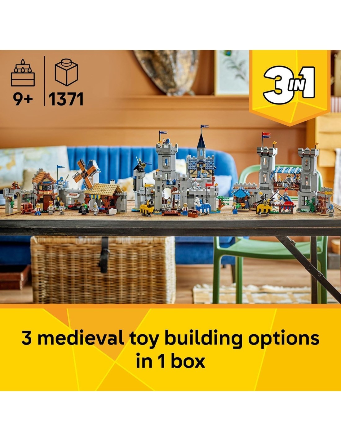 LEGO 31168 Creator Castello del Cavaliere Medievale | Set 3 in 1 Medievale
