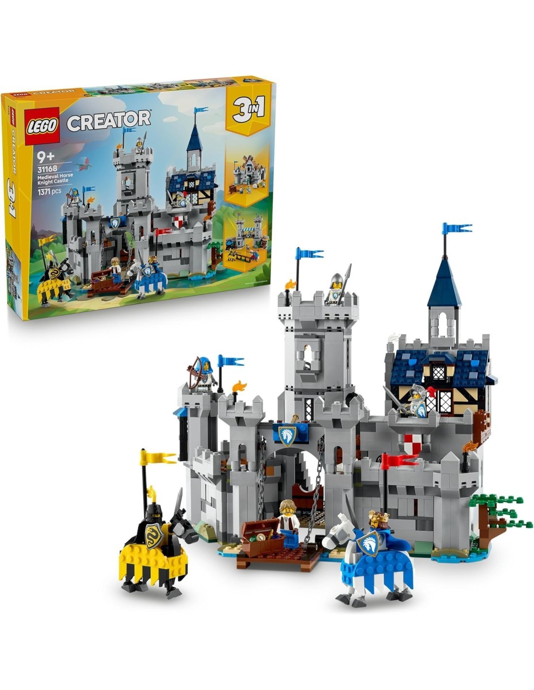 LEGO 31168 Creator Castello del Cavaliere Medievale | Set 3 in 1 Medievale