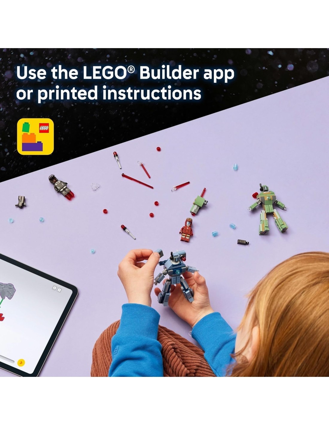 LEGO Marvel 76320 Iron Man e War Machine contro i Droni di Hammer