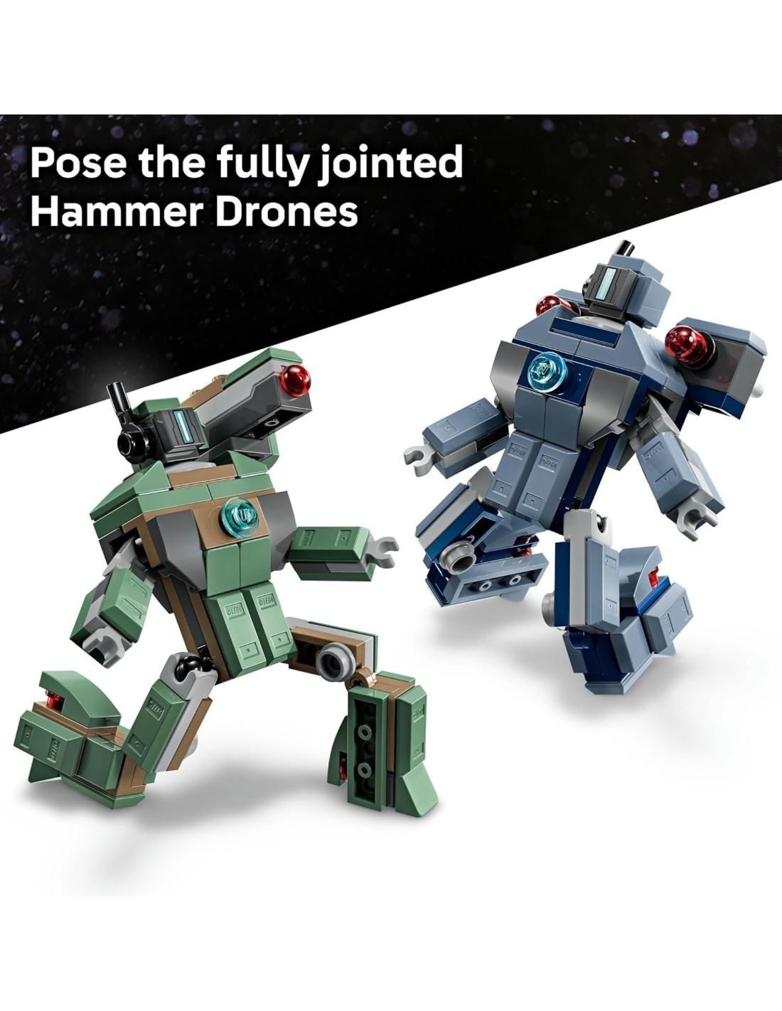 LEGO Marvel 76320 Iron Man e War Machine contro i Droni di Hammer