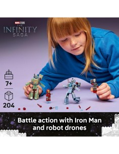 LEGO Marvel 76320 Iron Man e War Machine contro i Droni di Hammer