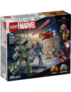 LEGO Marvel 76320 Iron Man e War Machine contro i Droni di Hammer