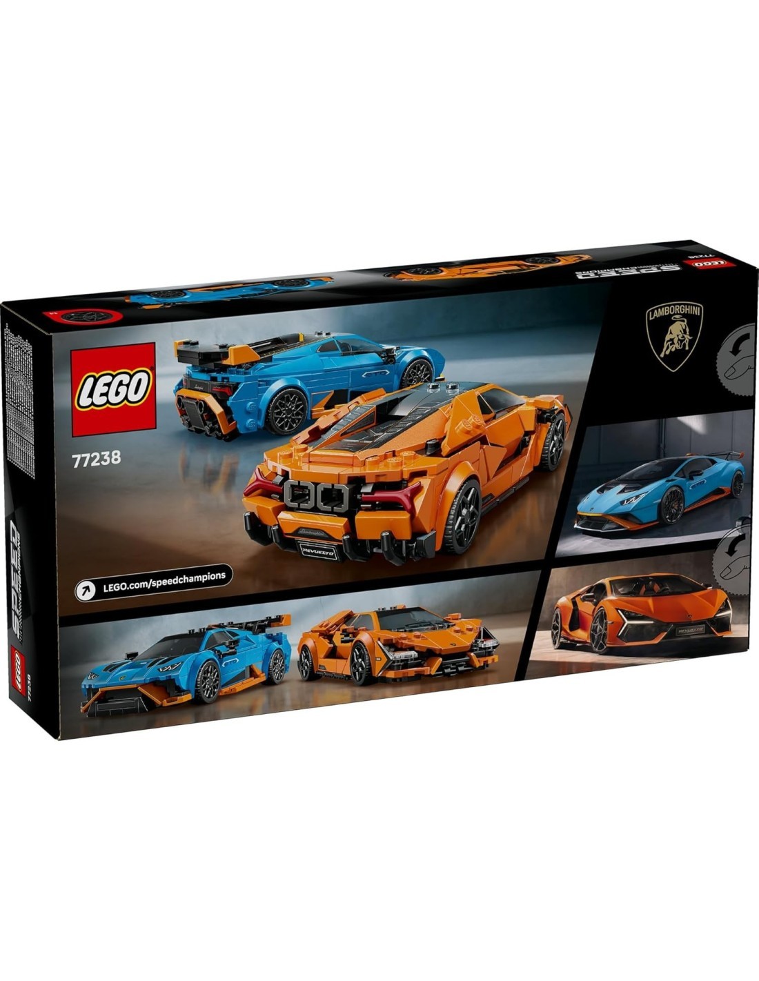 LEGO Speed Champions 77238 Lamborghini Revuelto e Huracán STO | Set 2 Auto Iconiche