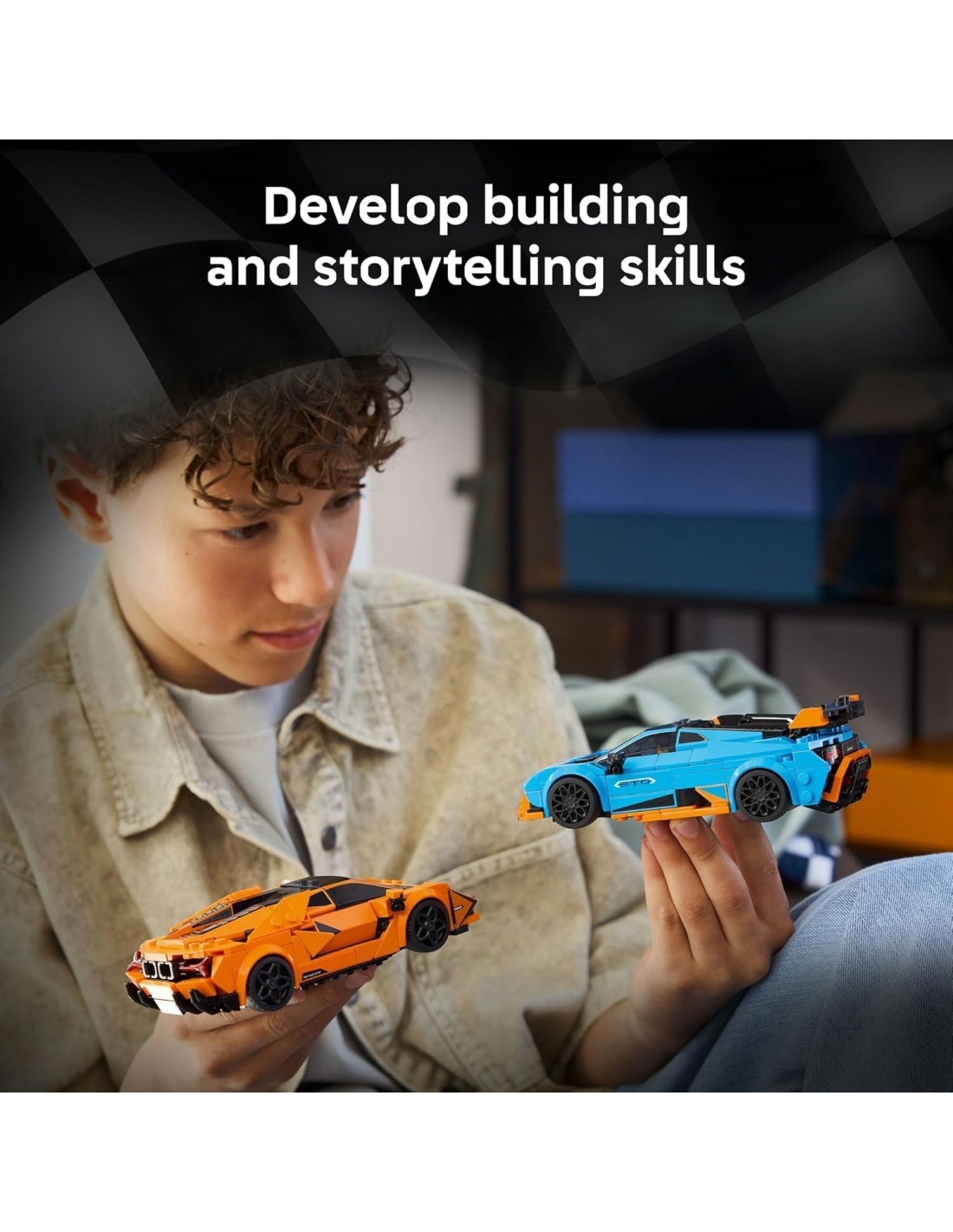 LEGO Speed Champions 77238 Lamborghini Revuelto e Huracán STO | Set 2 Auto Iconiche