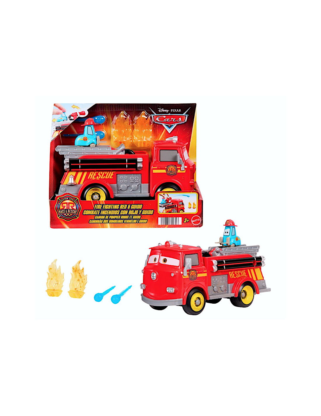 Disney Pixar Cars Sfreccia e Soccorri Red e Guido Pompieri