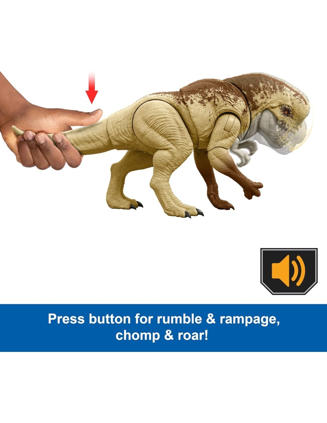 Mattel Jurassic World Rebirth Distortus Rex Giocattolo Dinosauro Interattivo