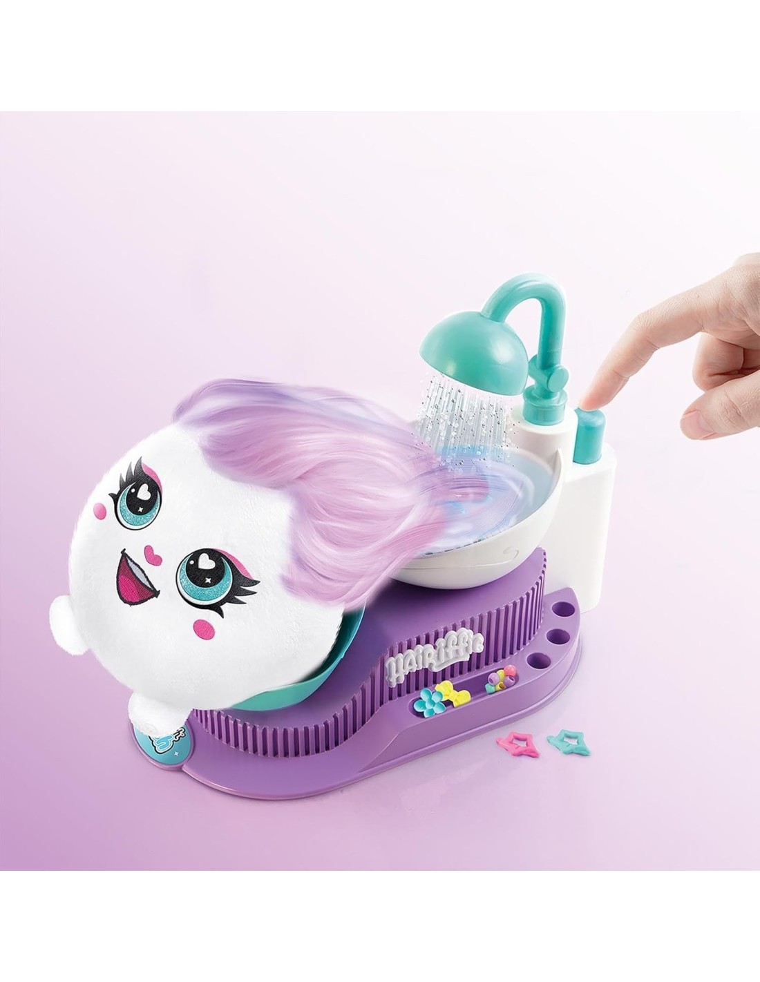 Rocco Giocattoli Airbrush Plush Ciuffamici – Playset Parrucchiere Creativo