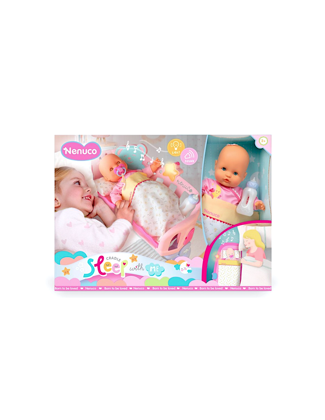 NENUCO, BAMBOLA DORMI CON ME, 35CM, CORPO MORBIDO, LETTINO A SPONDA, NINNA NANNA, GIOCO BAMBINA