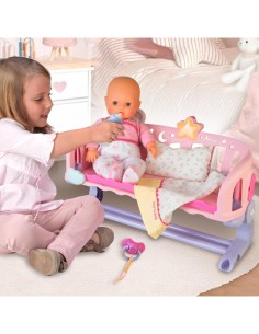 NENUCO, BAMBOLA DORMI CON ME, 35CM, CORPO MORBIDO, LETTINO A SPONDA, NINNA NANNA, GIOCO BAMBINA 2