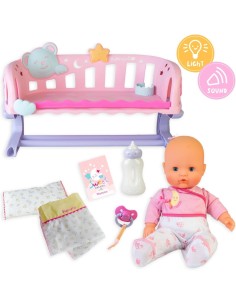 NENUCO, BAMBOLA DORMI CON ME, 35CM, CORPO MORBIDO, LETTINO A SPONDA, NINNA NANNA, GIOCO BAMBINA