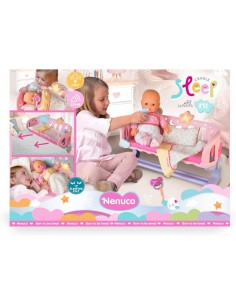 NENUCO, BAMBOLA DORMI CON ME, 35CM, CORPO MORBIDO, LETTINO A SPONDA, NINNA NANNA, GIOCO BAMBINA