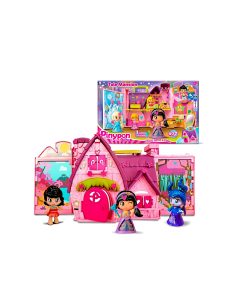 PINYPON TALE MENSION, PRINCIPESSA JASMINE, CASTELLO, STANZA ROTANTE, TAPPOETO VOLANTE, FORESTA INCANTATA