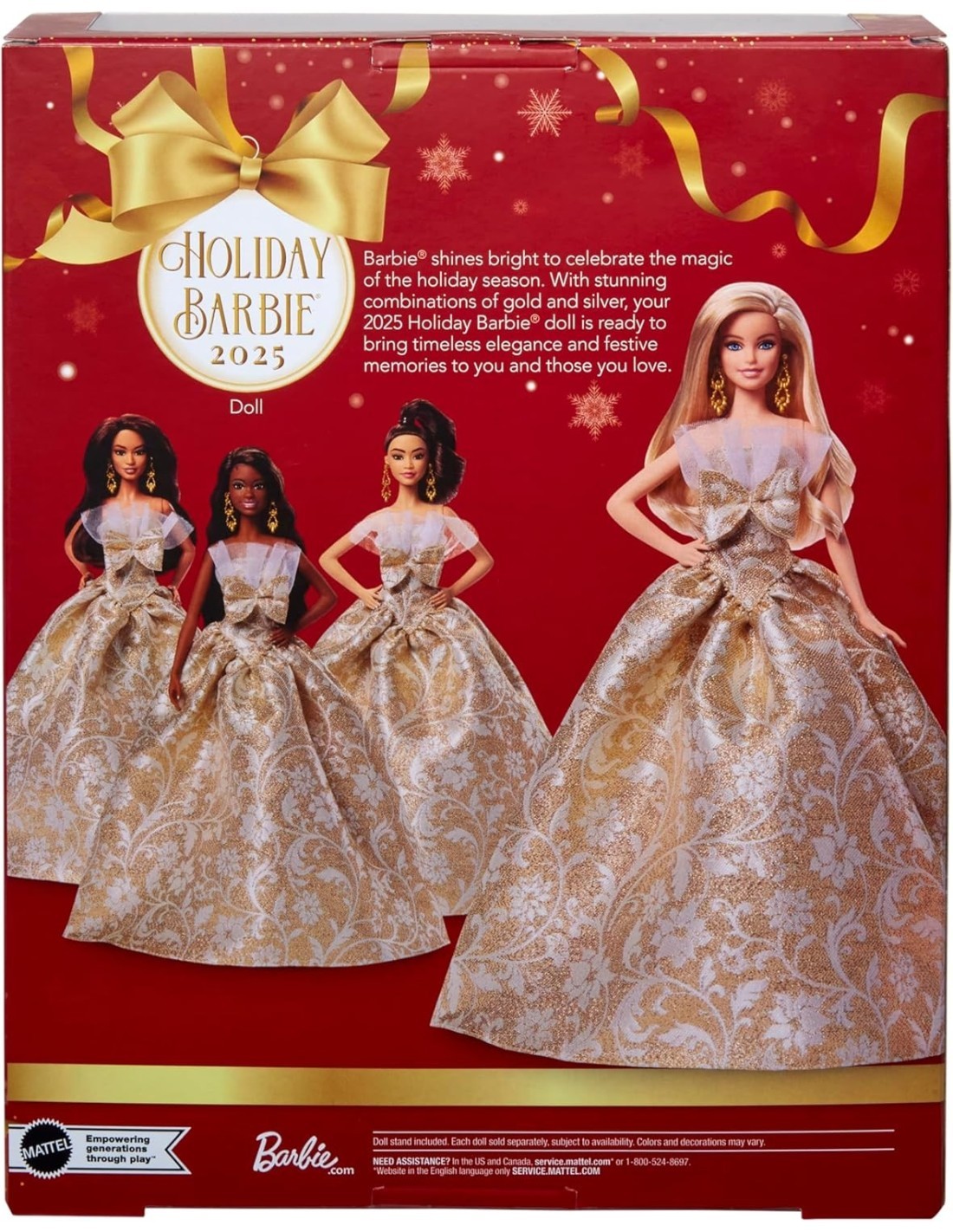 BARBIE, 2025 HOLIDAY DOLL, BAMBOLA, MAGIA DELLE FESTE