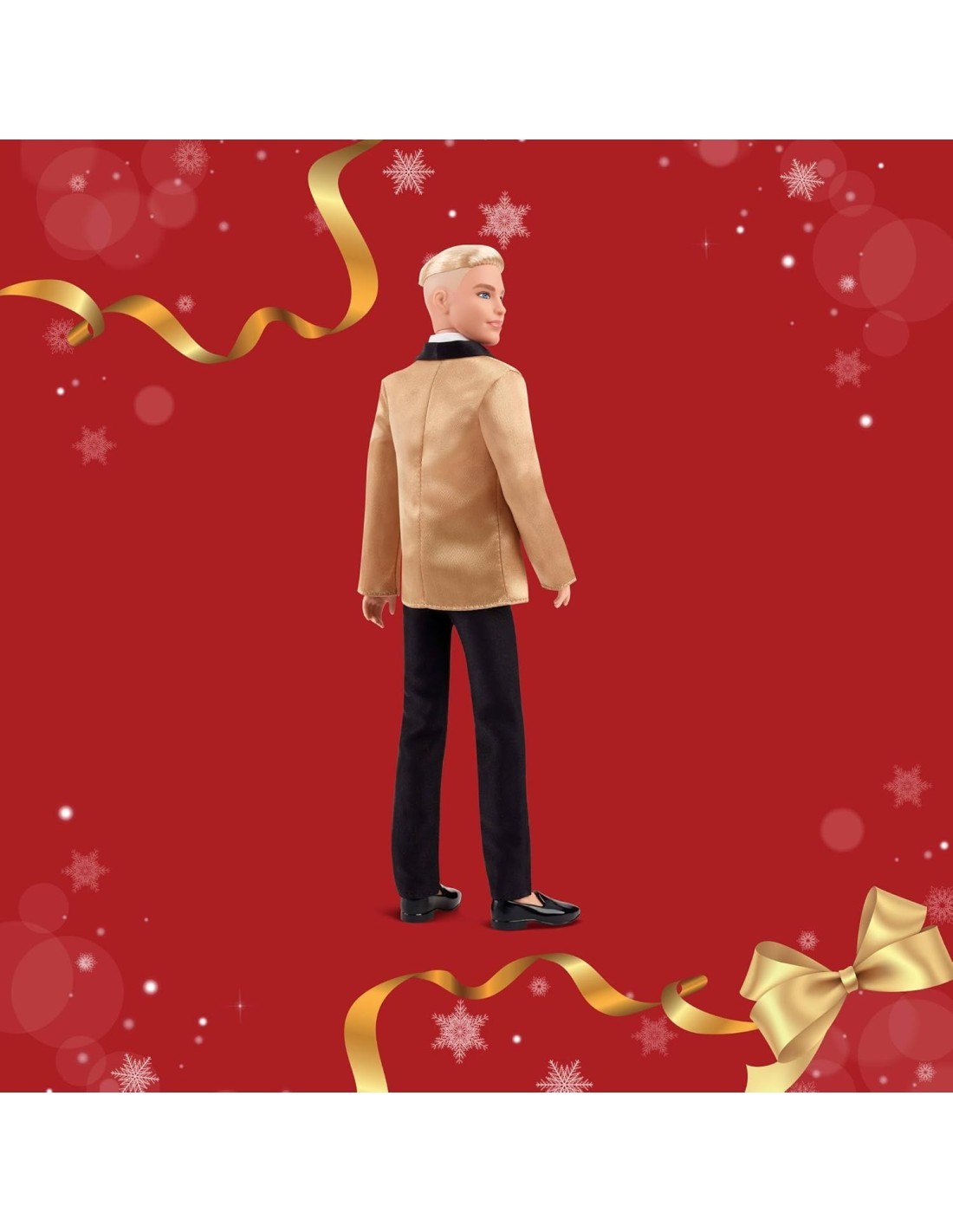 BARBIE KEN MAGIA DELLE FESTE 2025, BAMBOLA DA COLLEZIONE, TUTA ELEGANTE, GIACCA DORATA, EDIZIONE SPECIALE