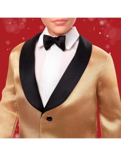 BARBIE KEN MAGIA DELLE FESTE 2025, BAMBOLA DA COLLEZIONE, TUTA ELEGANTE, GIACCA DORATA, EDIZIONE SPECIALE