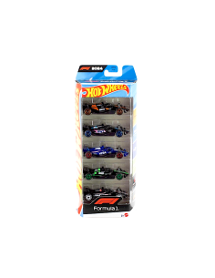 HOTWHEELS CONFEZIONE DA 5 HOT WHEELS F1, VEICOLI DIE-CAST 1:64, TEAM FORMULA 1 FAMOSI
