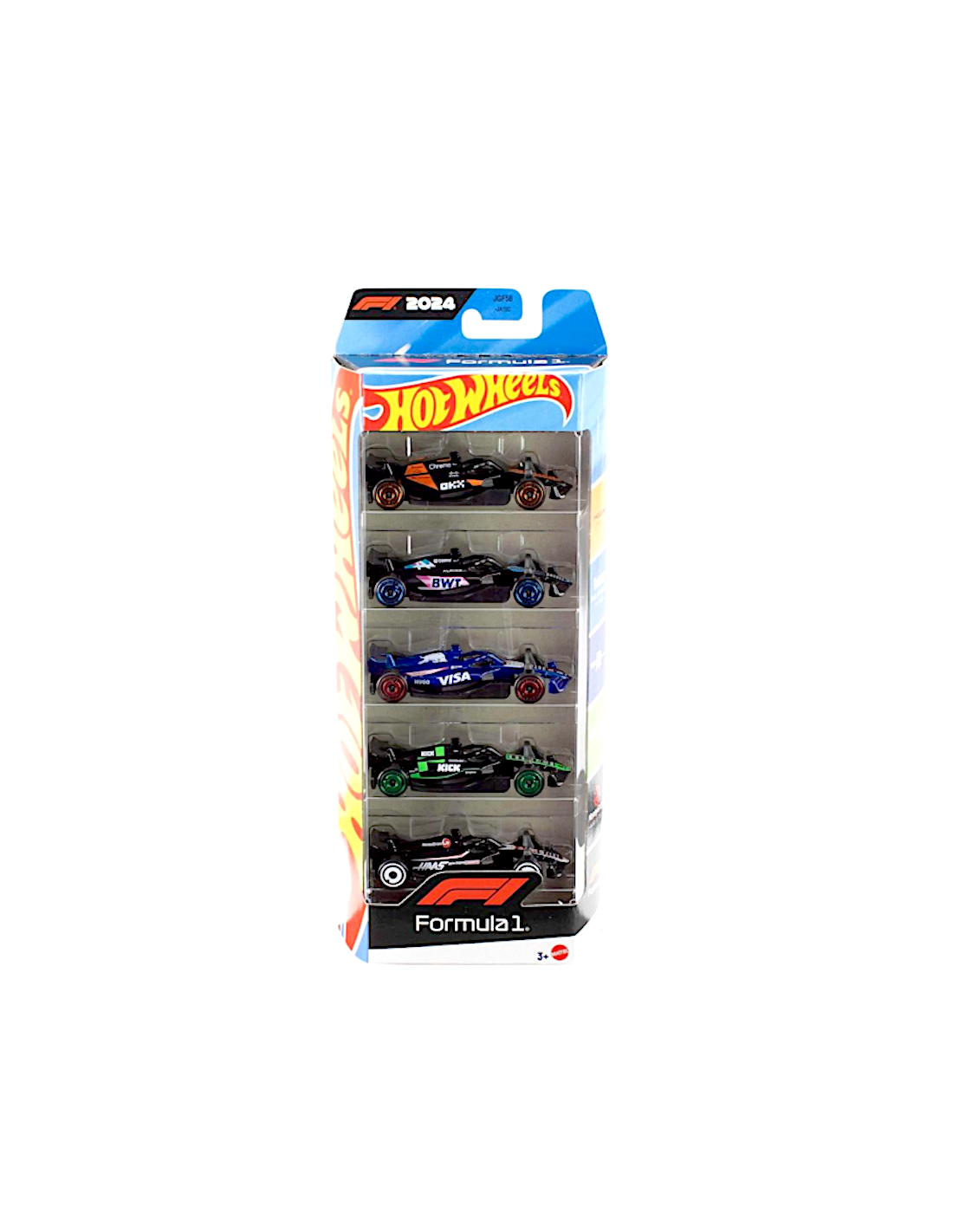 HOTWHEELS CONFEZIONE DA 5 HOT WHEELS F1, VEICOLI DIE-CAST 1:64, TEAM FORMULA 1 FAMOSI