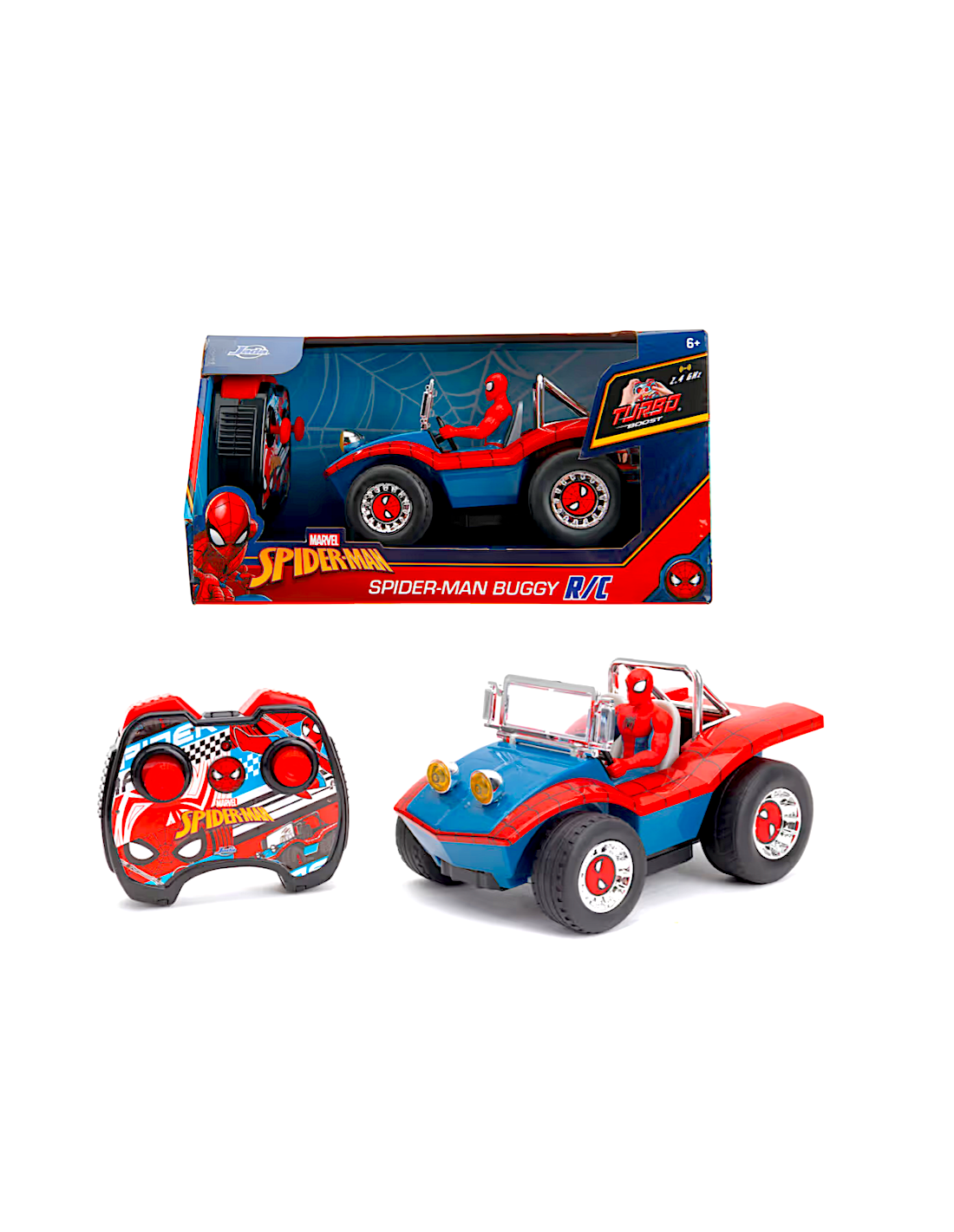 MACCHINA RADIOCOMANDATA CON TELECOMANDO, AUTO GIOCATTOLO PER BAMBINI DI SPIDERMAN R/C VEICOLO BUGGY 1:24