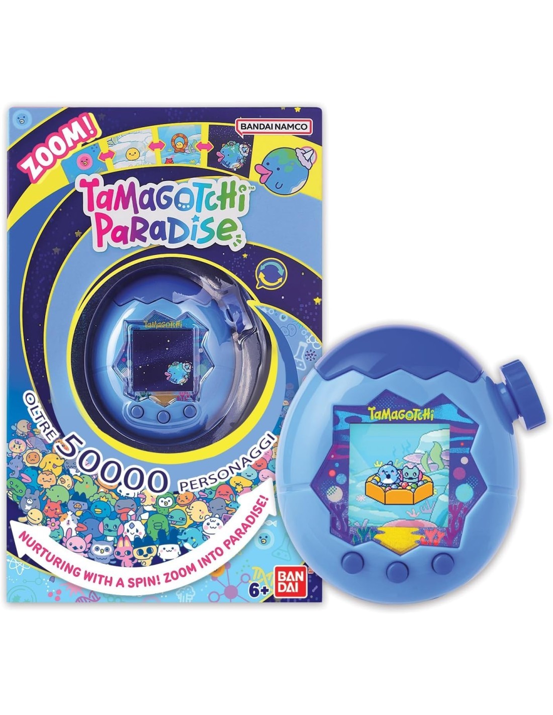 TAMAGOTCHI PARADISE AZZURRO, ANIMALE VIRTUALE, GIOCATTOLO INTERATTIVO, MODELLO AZZURRO