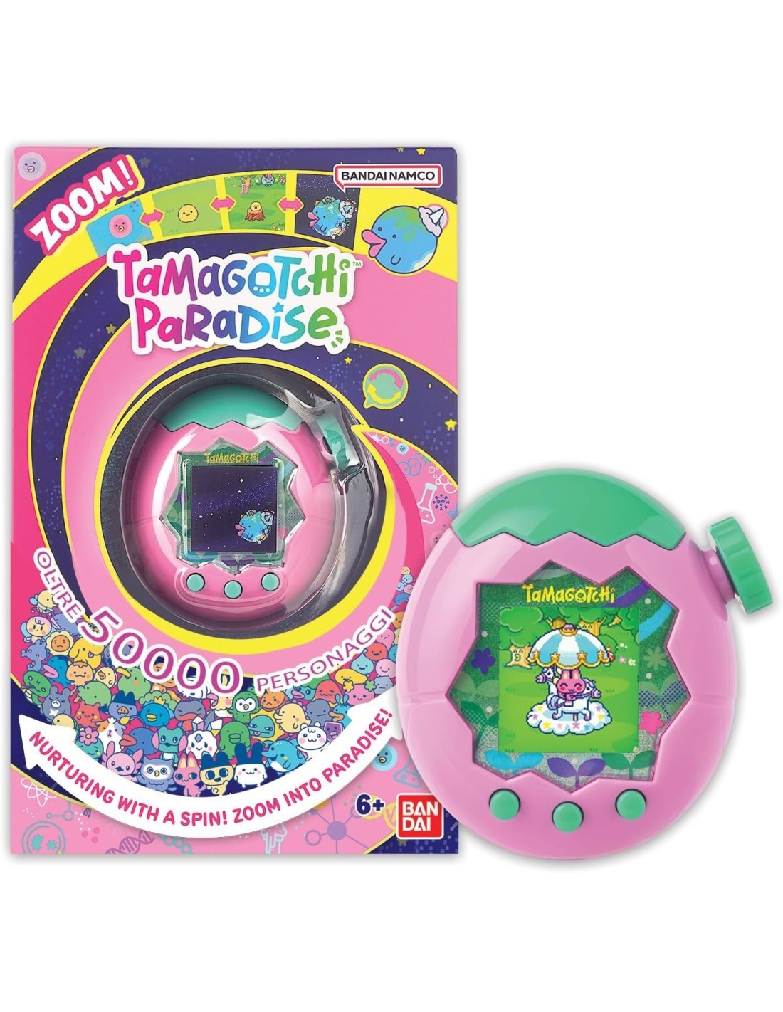 TAMAGOTCHI PARADISE ROSA,  ANIMALE VIRTUALE, GIOCATTOLO INTERATTIVO, MODELLO ROSA
